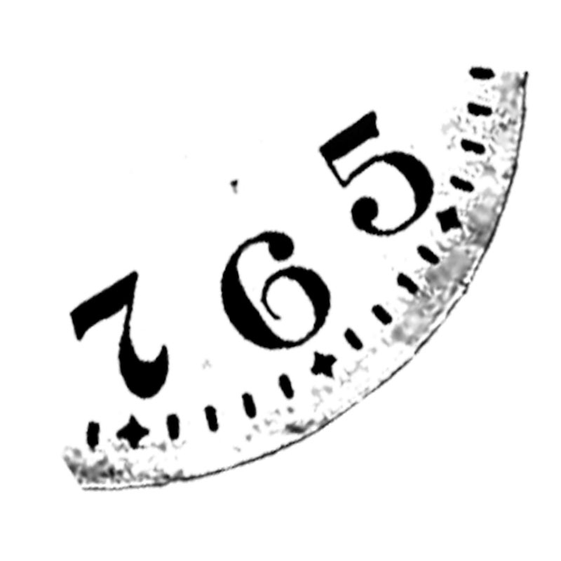 #2442 - Clock Curl 7 6 5 - Clock